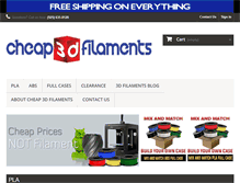 Tablet Screenshot of cheap3dfilaments.com